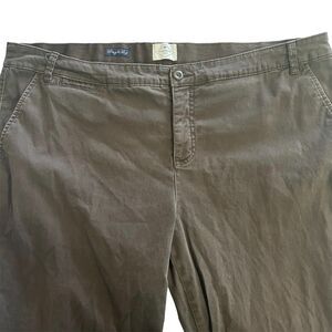 ST John's Bay Womens Straight Leg Brown Size 20W